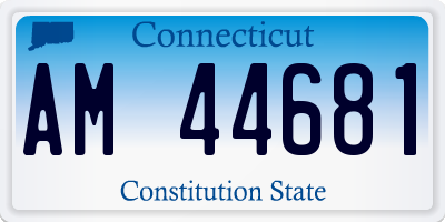 CT license plate AM44681