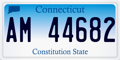 CT license plate AM44682