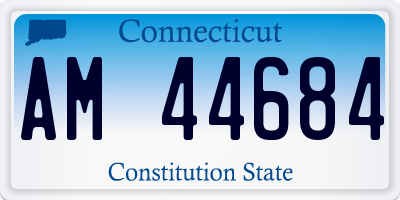 CT license plate AM44684