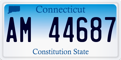 CT license plate AM44687