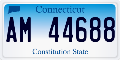 CT license plate AM44688