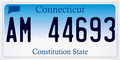 CT license plate AM44693