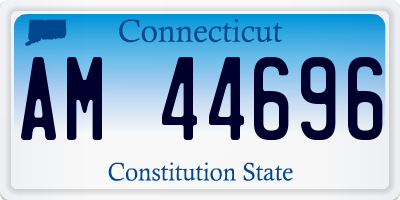 CT license plate AM44696