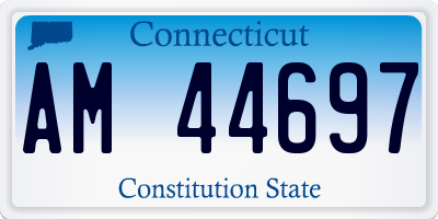 CT license plate AM44697