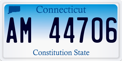 CT license plate AM44706
