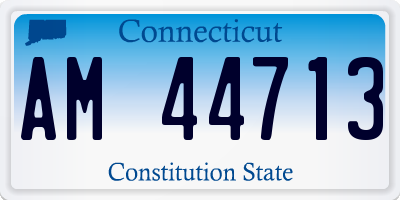 CT license plate AM44713