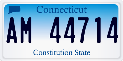 CT license plate AM44714
