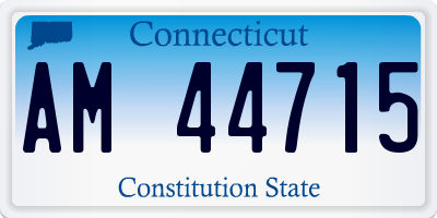 CT license plate AM44715