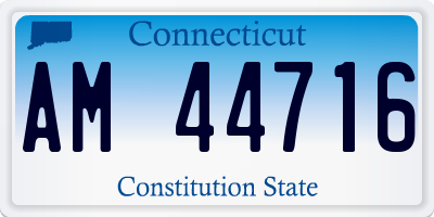 CT license plate AM44716