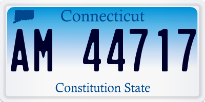 CT license plate AM44717