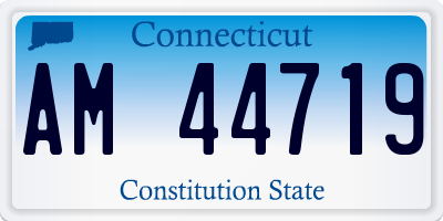 CT license plate AM44719