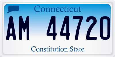 CT license plate AM44720