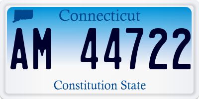 CT license plate AM44722