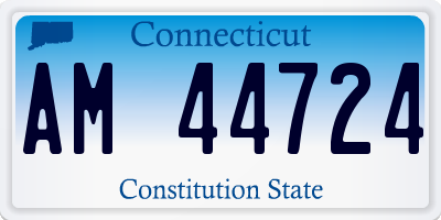 CT license plate AM44724