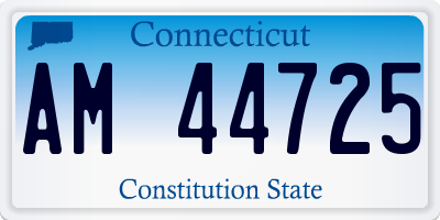 CT license plate AM44725