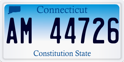 CT license plate AM44726