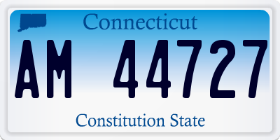 CT license plate AM44727