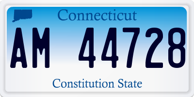 CT license plate AM44728