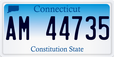 CT license plate AM44735