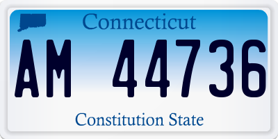 CT license plate AM44736