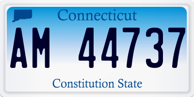 CT license plate AM44737