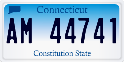 CT license plate AM44741