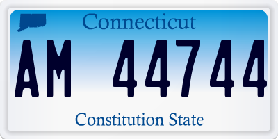 CT license plate AM44744