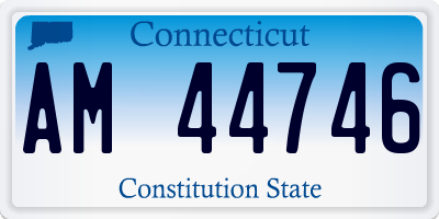 CT license plate AM44746
