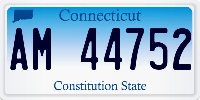CT license plate AM44752