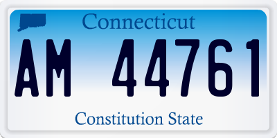 CT license plate AM44761