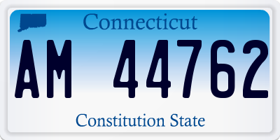 CT license plate AM44762
