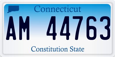 CT license plate AM44763