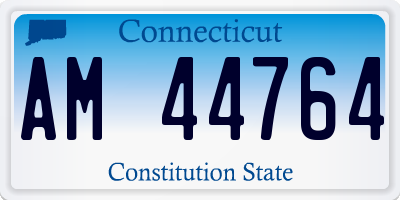 CT license plate AM44764