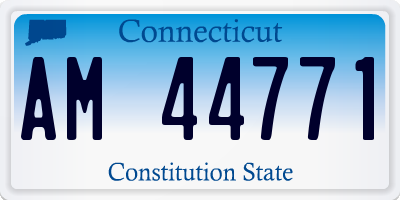CT license plate AM44771