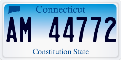 CT license plate AM44772