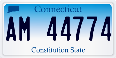 CT license plate AM44774