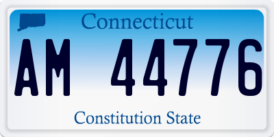 CT license plate AM44776