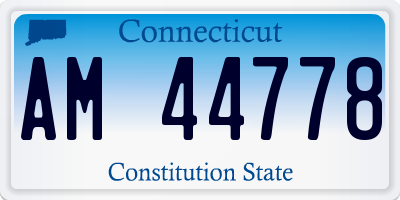 CT license plate AM44778