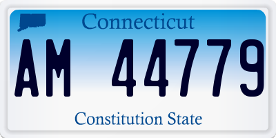CT license plate AM44779