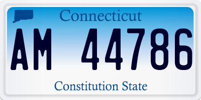 CT license plate AM44786