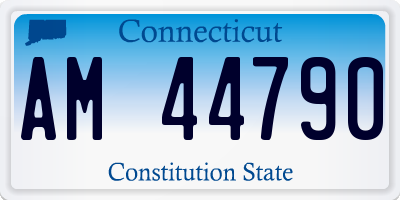 CT license plate AM44790