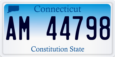 CT license plate AM44798