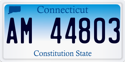 CT license plate AM44803
