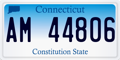 CT license plate AM44806