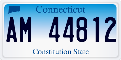 CT license plate AM44812