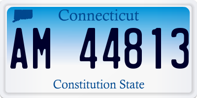 CT license plate AM44813