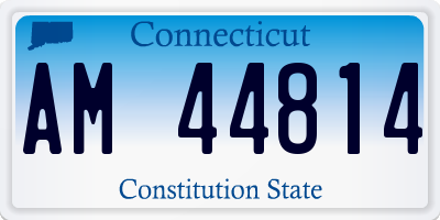 CT license plate AM44814