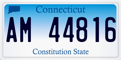CT license plate AM44816