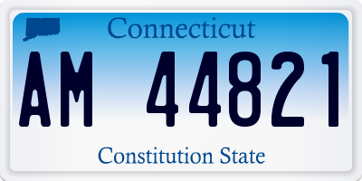 CT license plate AM44821