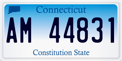 CT license plate AM44831